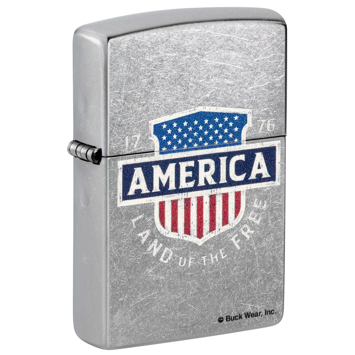 Zippo Lighter: Land of the Free by Buck Wear - Street Chrome 48938