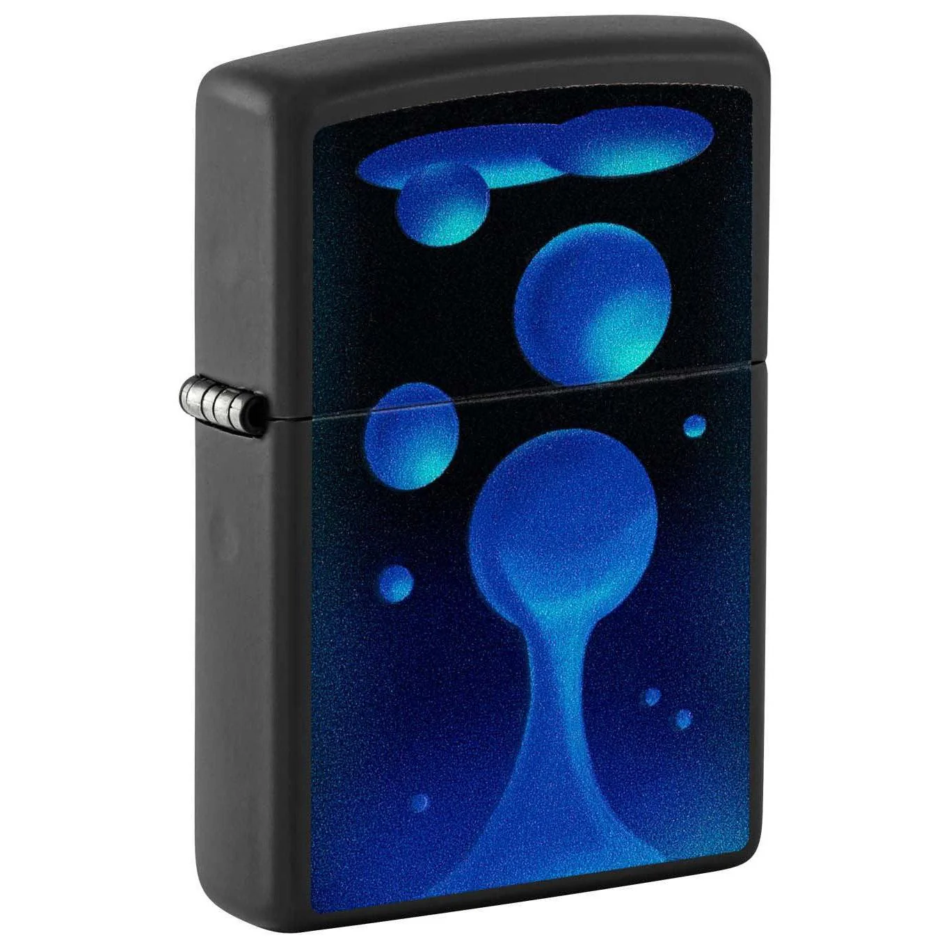 Zippo Lighter: Lava Lamp, Black Light - Black Matte 48675