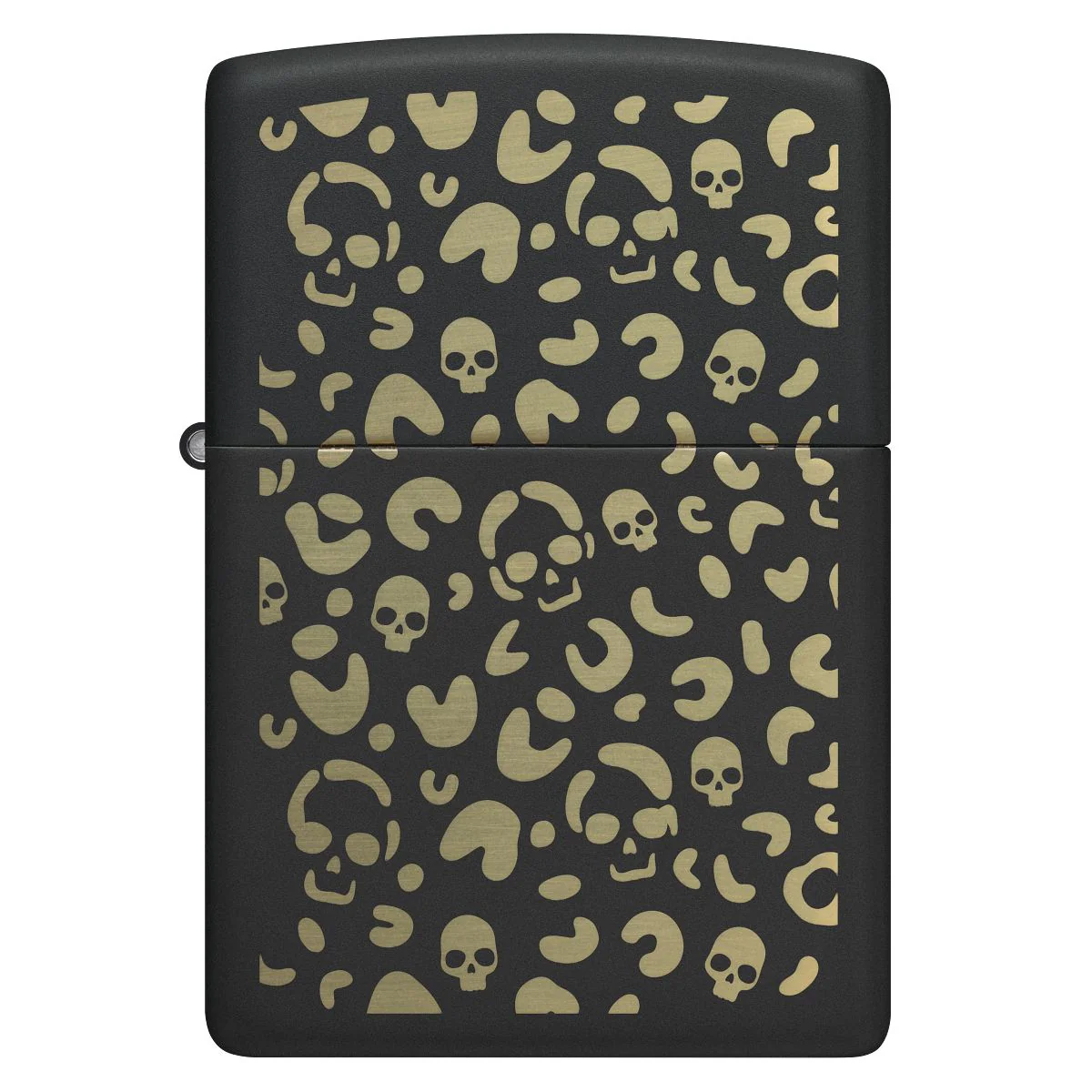 Zippo Lighter: Leopard Skulls, Engraved - Black Matte 47001 - Image 2