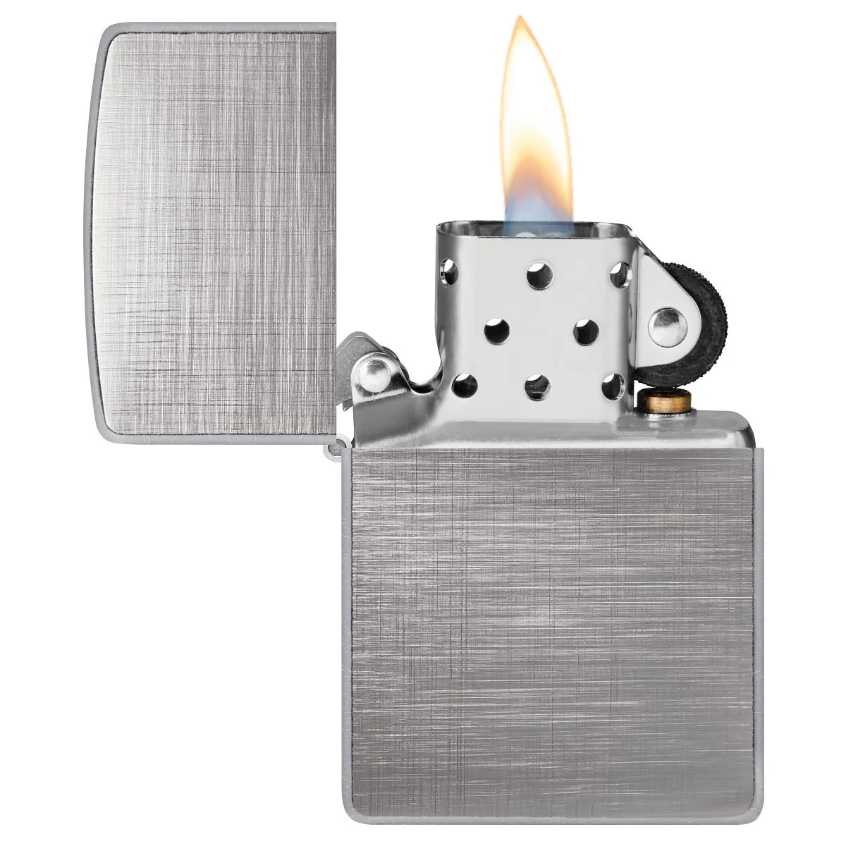 Zippo Lighter: Linen Weave - Brushed Chrome 28181 - Image 3