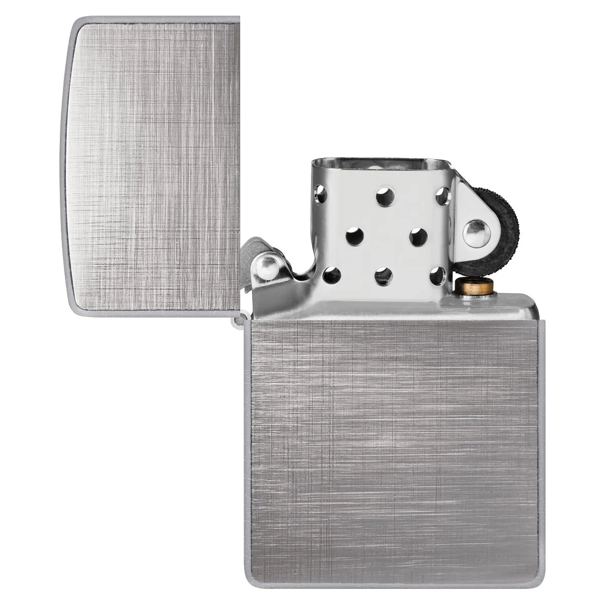 Zippo Lighter: Linen Weave - Brushed Chrome 28181 - Image 4