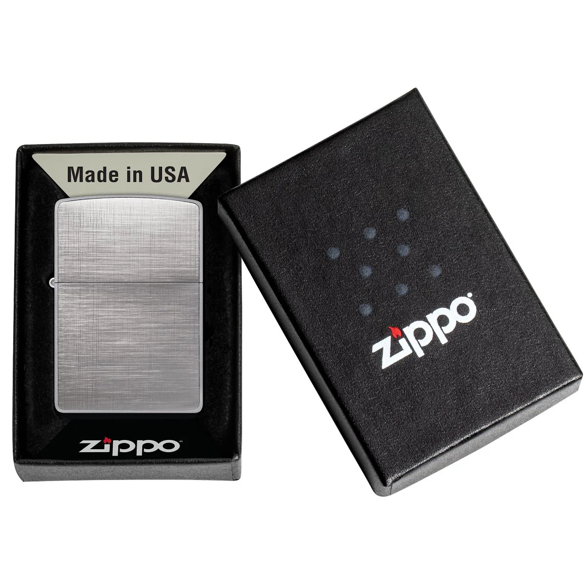 Zippo Lighter: Linen Weave - Brushed Chrome 28181 - Image 6