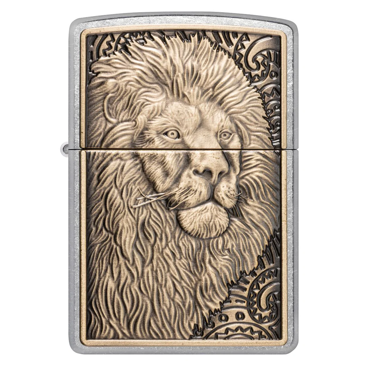 Zippo Lighter: Lion Emblem - Street Chrome 47171 - Image 3