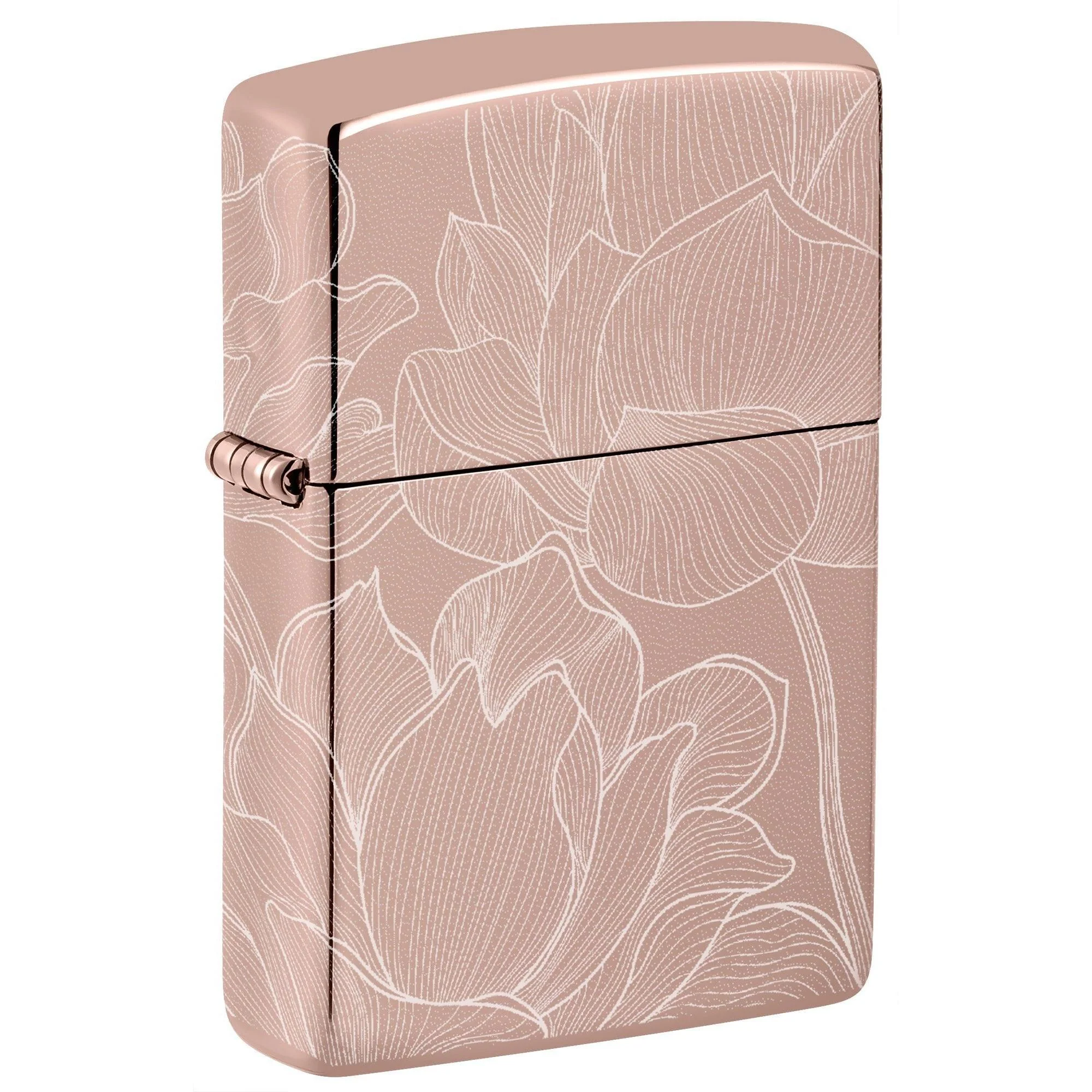 Zippo Lighter: Lotus Flower, Photo 360 - High Polish Rose Gold 46109