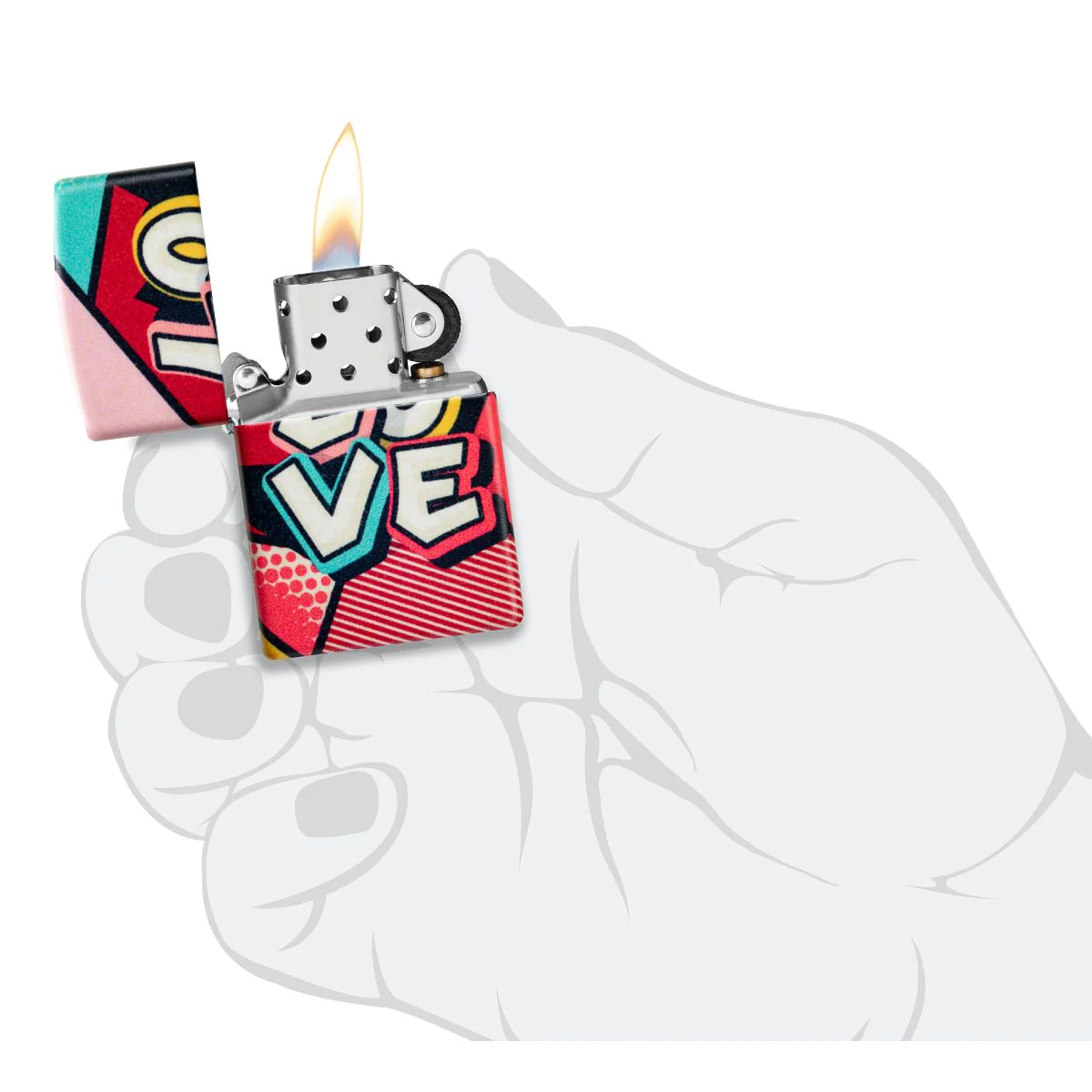Zippo Lighter: Love Design - 540 Color 46013 - Image 9