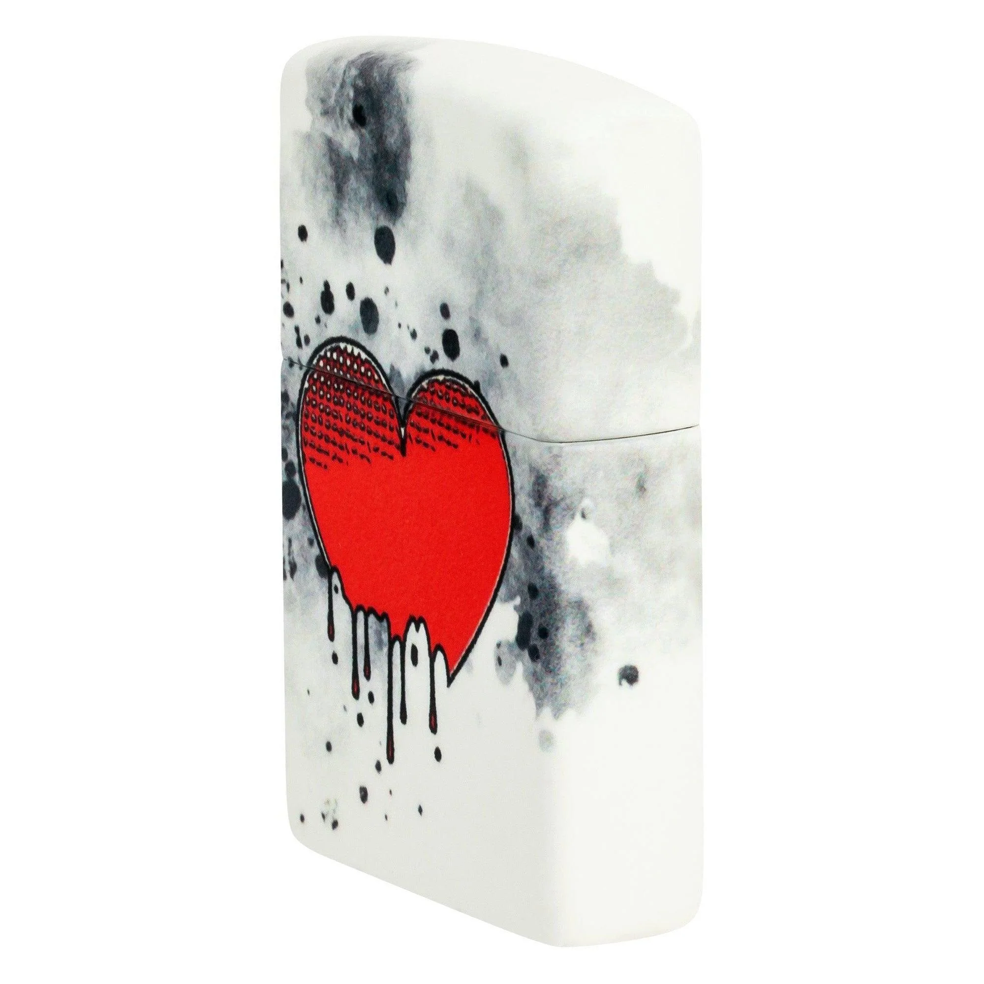 Zippo Lighter: Love Drip Design, 540 Color - Glow-in-the-Dark Green 46258 - Image 3