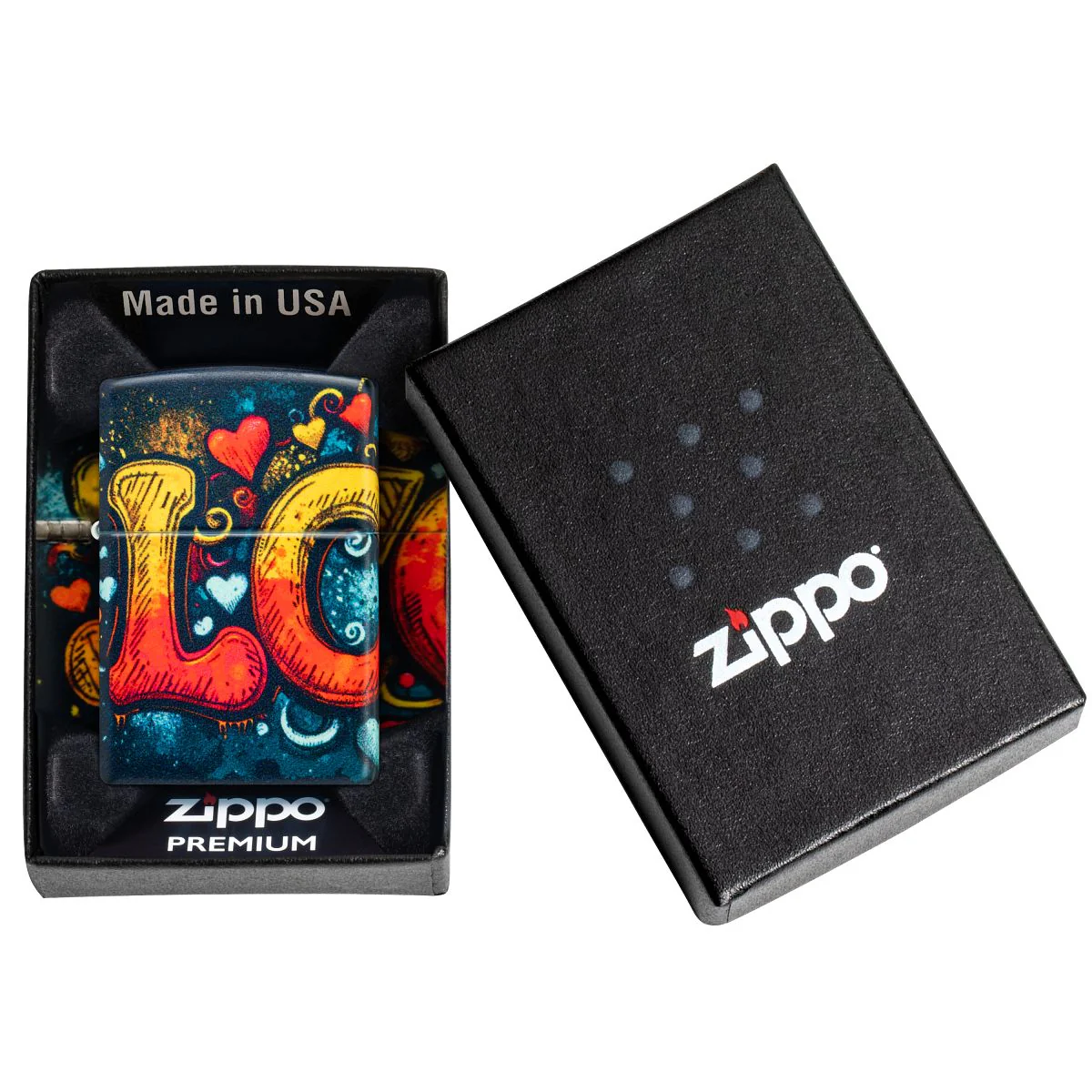 Zippo Lighter: Love Mural Design - 540 Color 46283 - Image 10