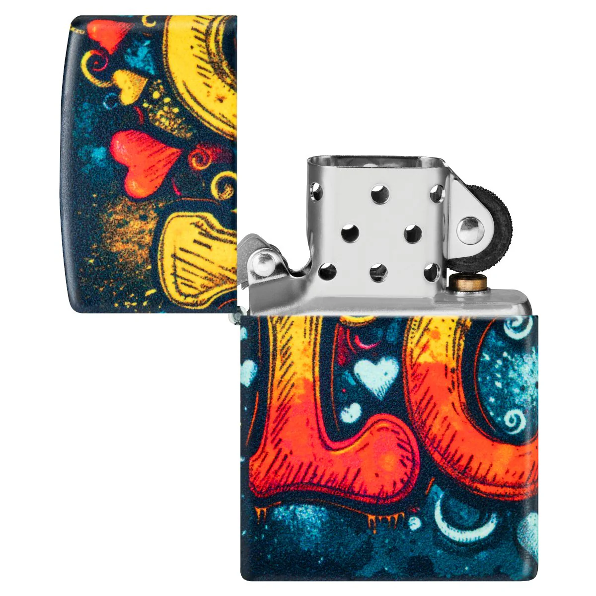 Zippo Lighter: Love Mural Design - 540 Color 46283 - Image 8