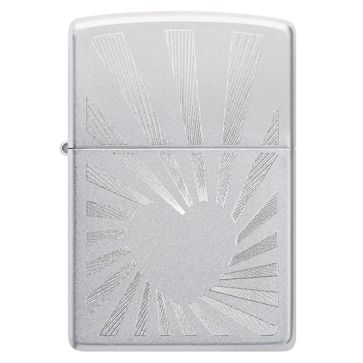 Zippo Lighter: Love Radiates Design, Engraved - Satin Chrome 46480 - Image 2