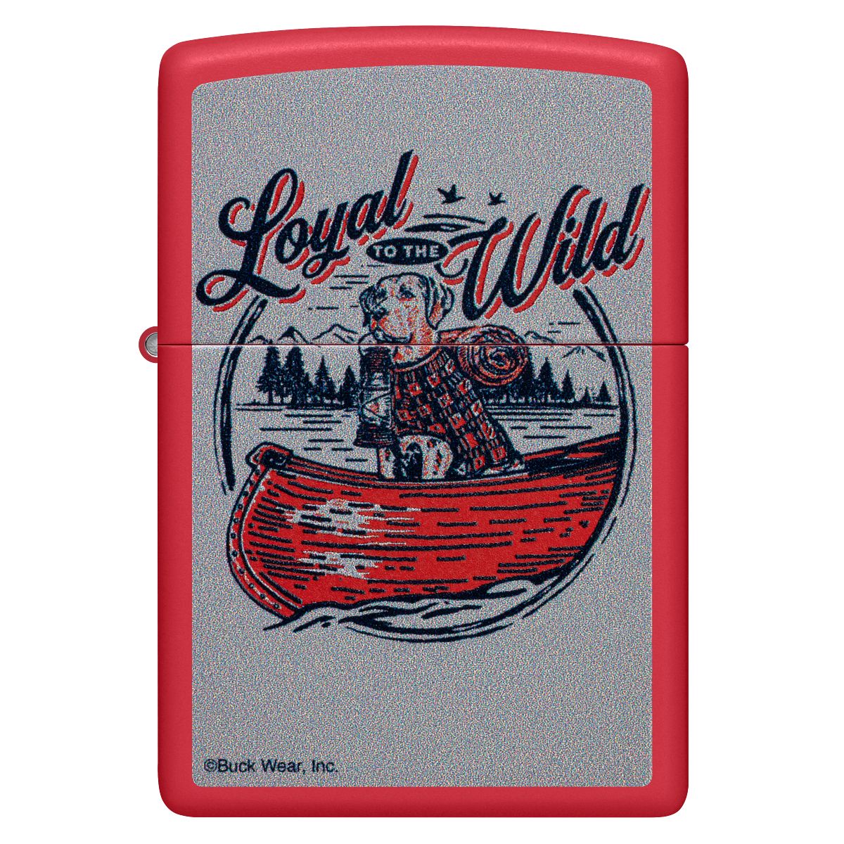 Zippo Lighter: Loyal to the Wild by Buck Wear - Red Matte 46591 - Image 2