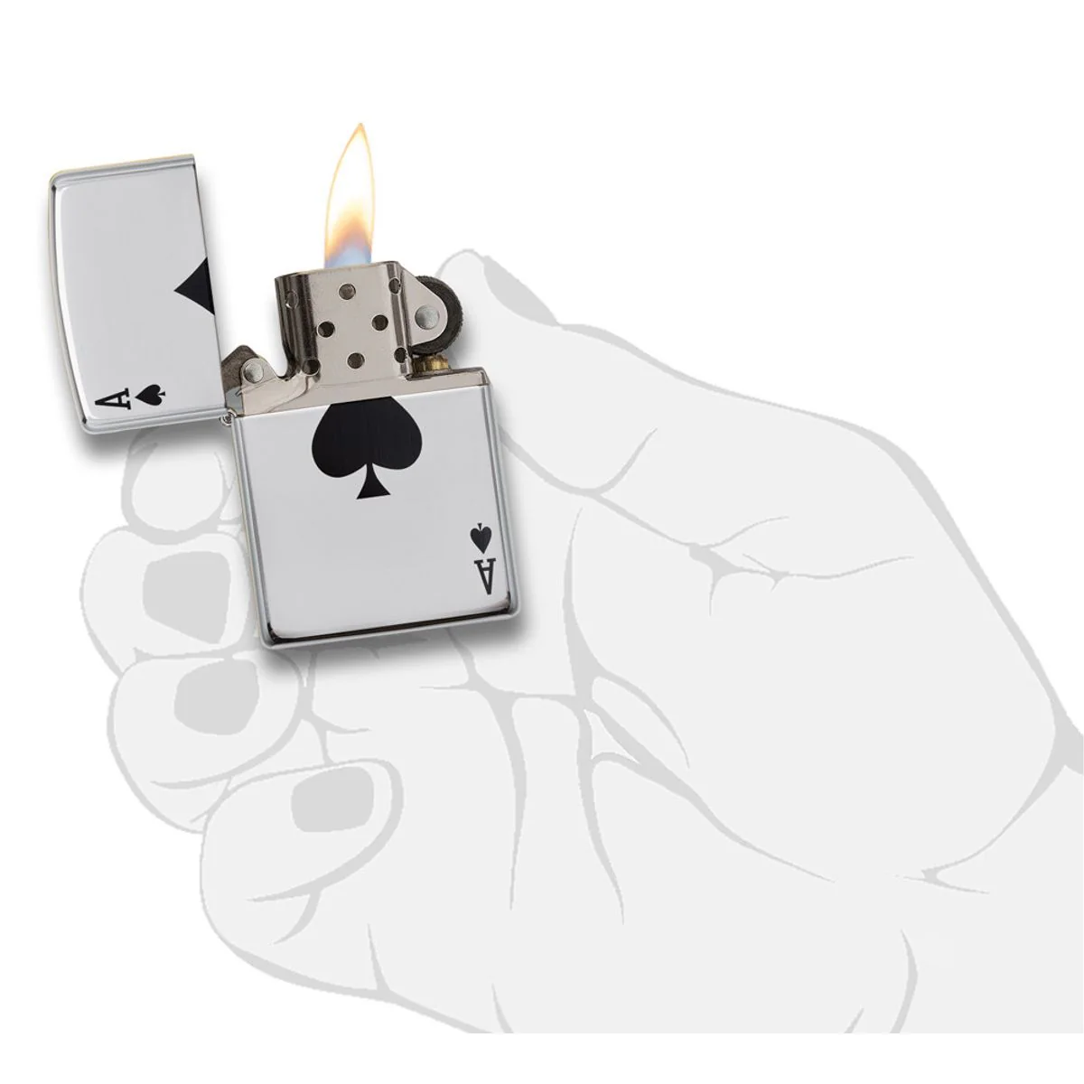 Zippo Lighter: Lucky Ace - HP Chrome 24011 - Image 5