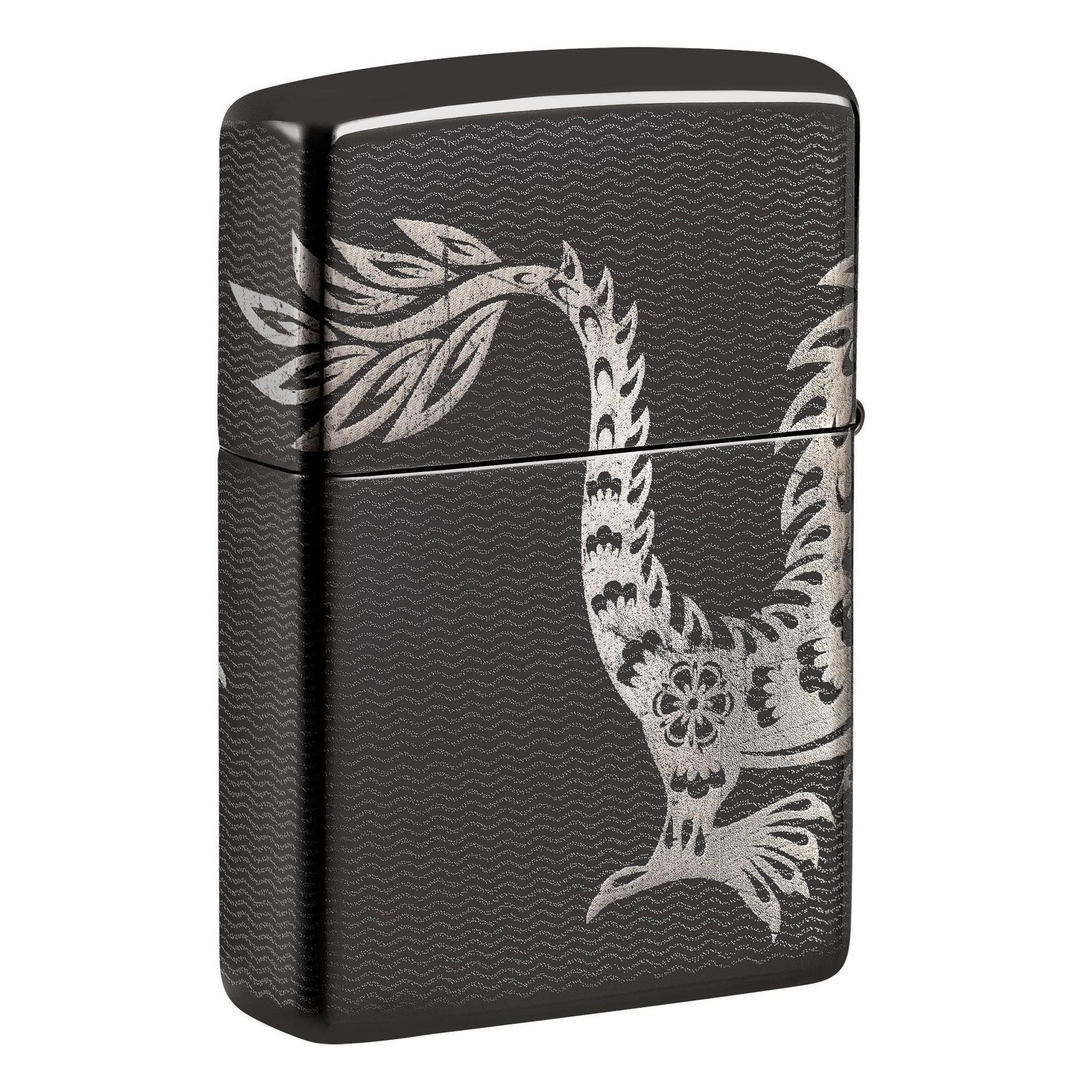 Zippo Lighter: Lucky Dragon, Photo 360 - High Polish Black 46260 - Image 2
