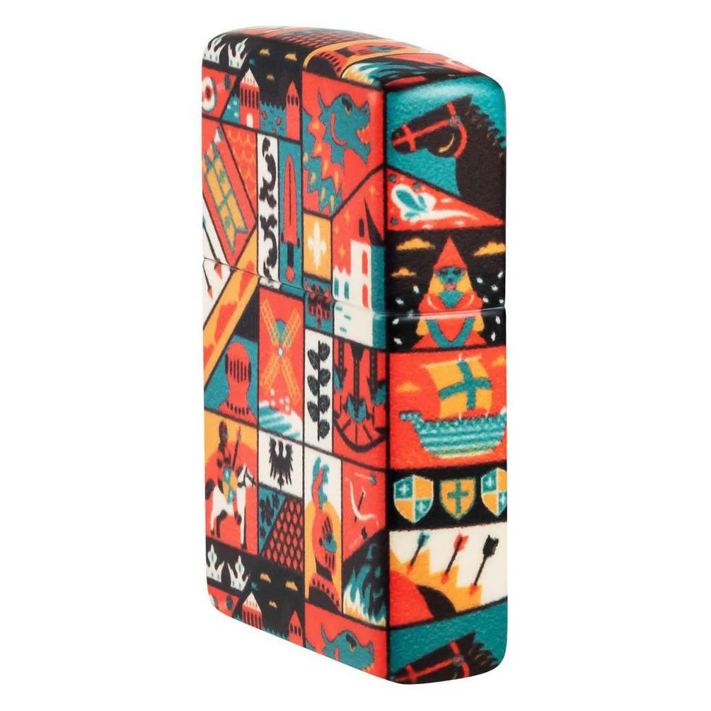 Zippo Lighter: Medieval Icons, 540 Color - 540 Matte 48786 - Image 2