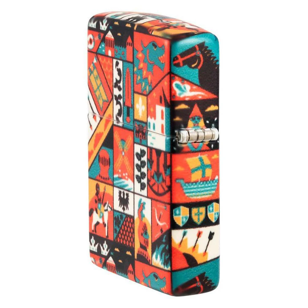 Zippo Lighter: Medieval Icons, 540 Color - 540 Matte 48786 - Image 3