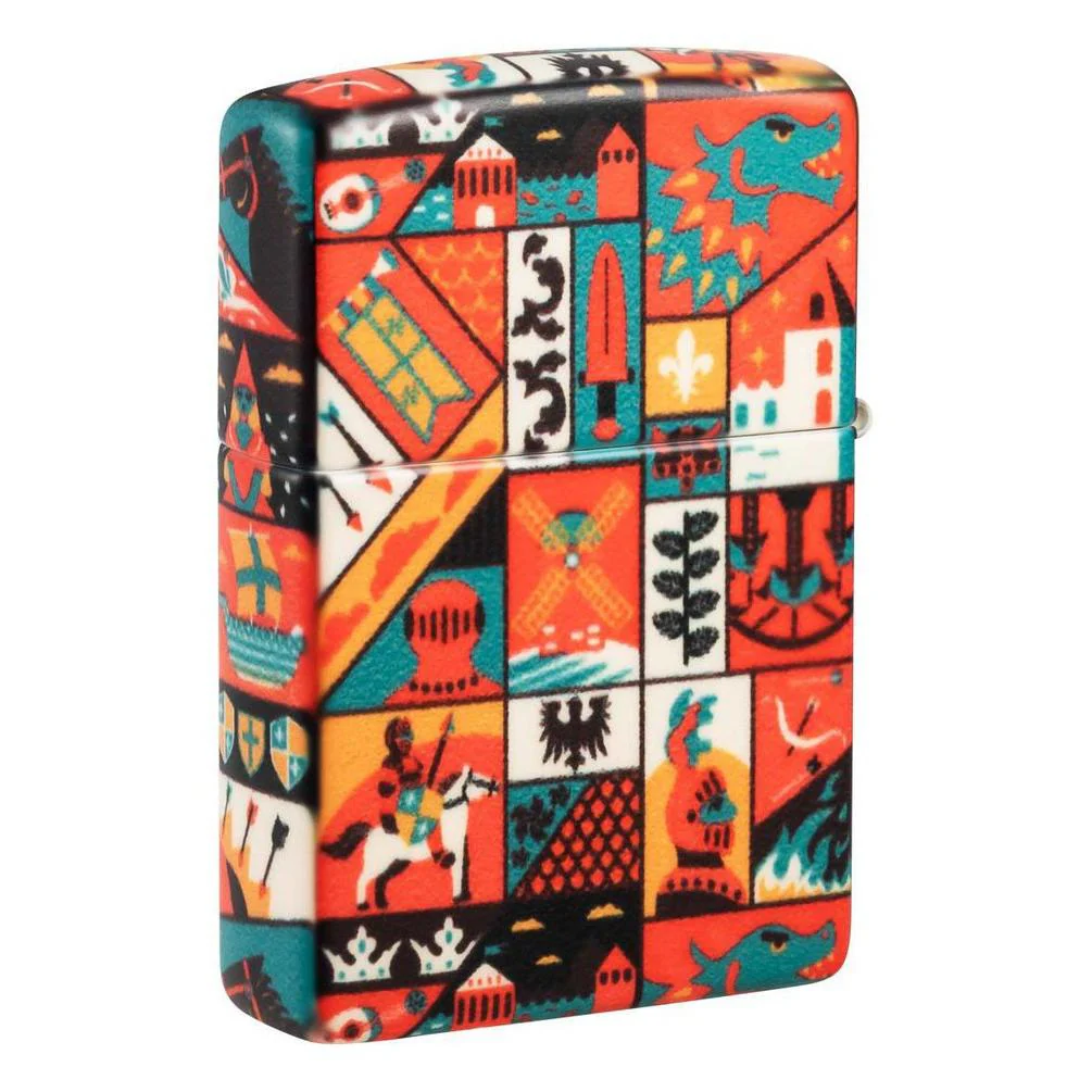 Zippo Lighter: Medieval Icons, 540 Color - 540 Matte 48786 - Image 4