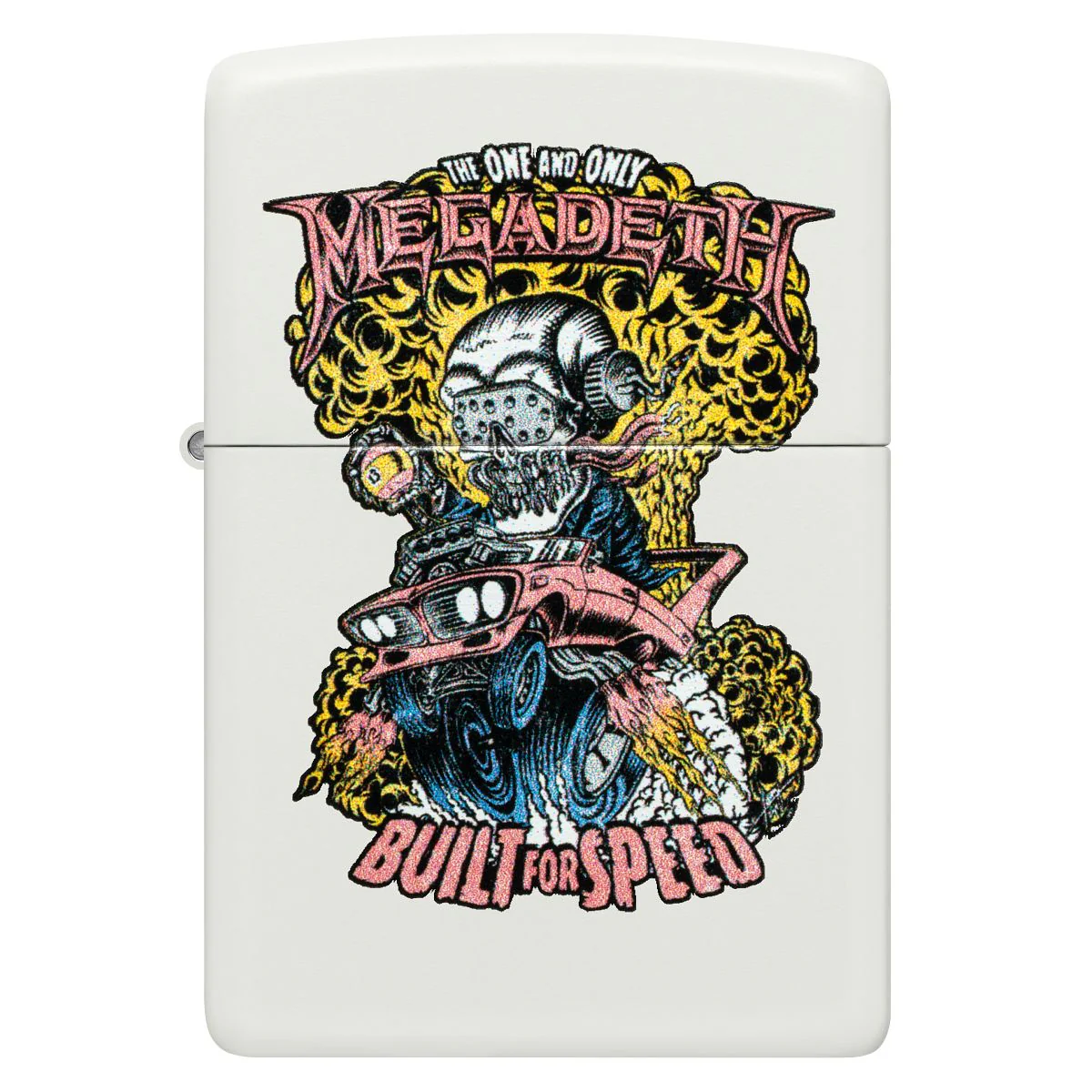 Zippo Lighter: Megadeth, Built for Speed - White Matte 47237 - Image 2