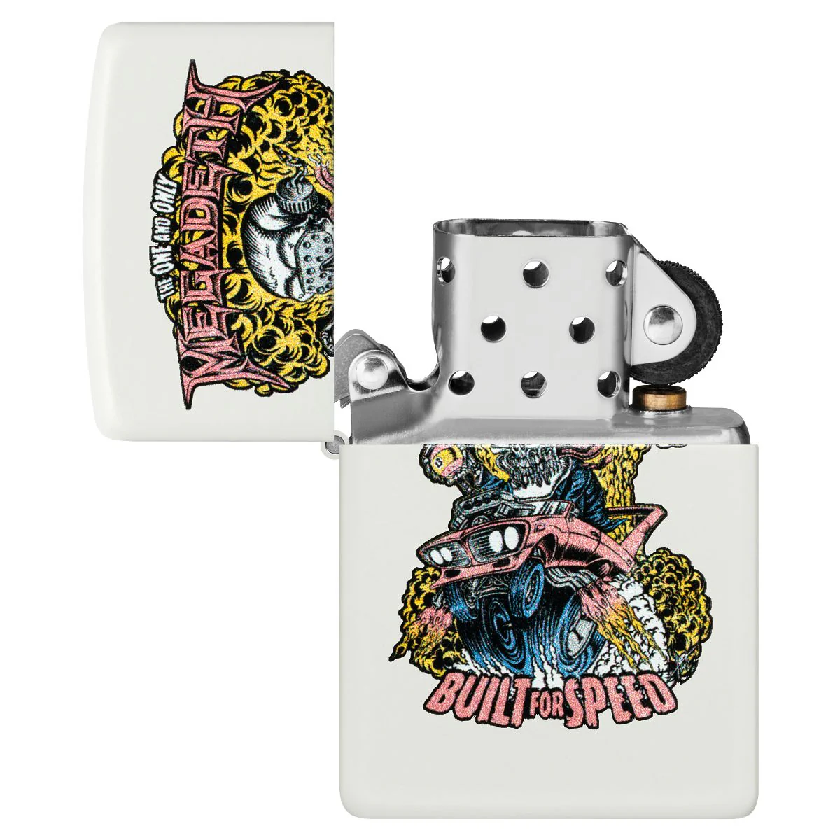 Zippo Lighter: Megadeth, Built for Speed - White Matte 47237 - Image 4