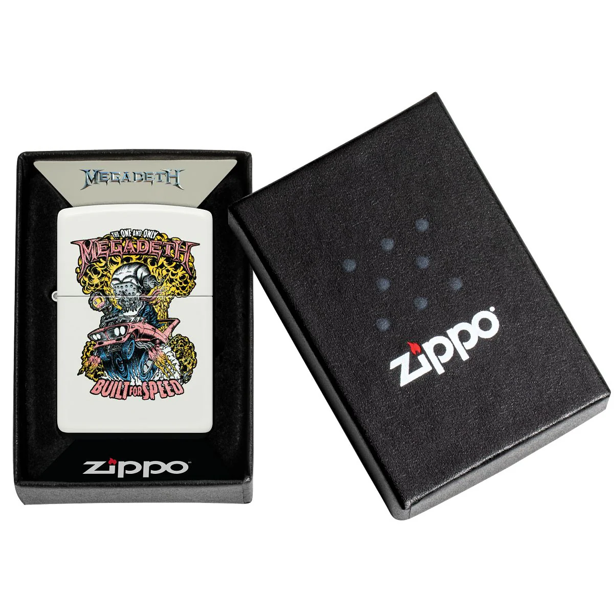 Zippo Lighter: Megadeth, Built for Speed - White Matte 47237 - Image 6