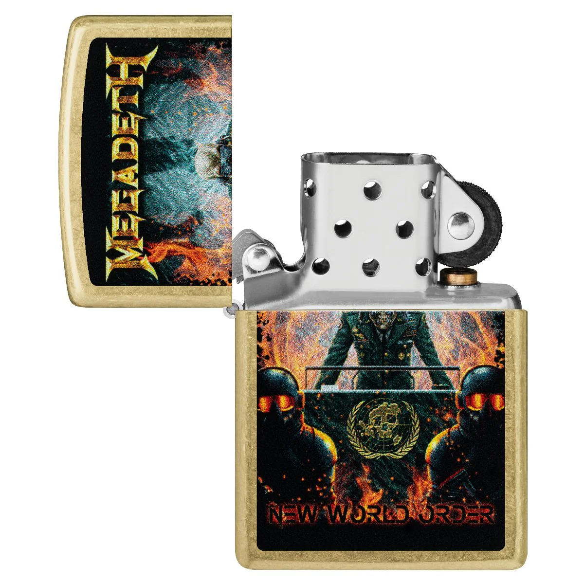 Zippo Lighter: Megadeth, New World Order - Street Brass 47236 - Image 4