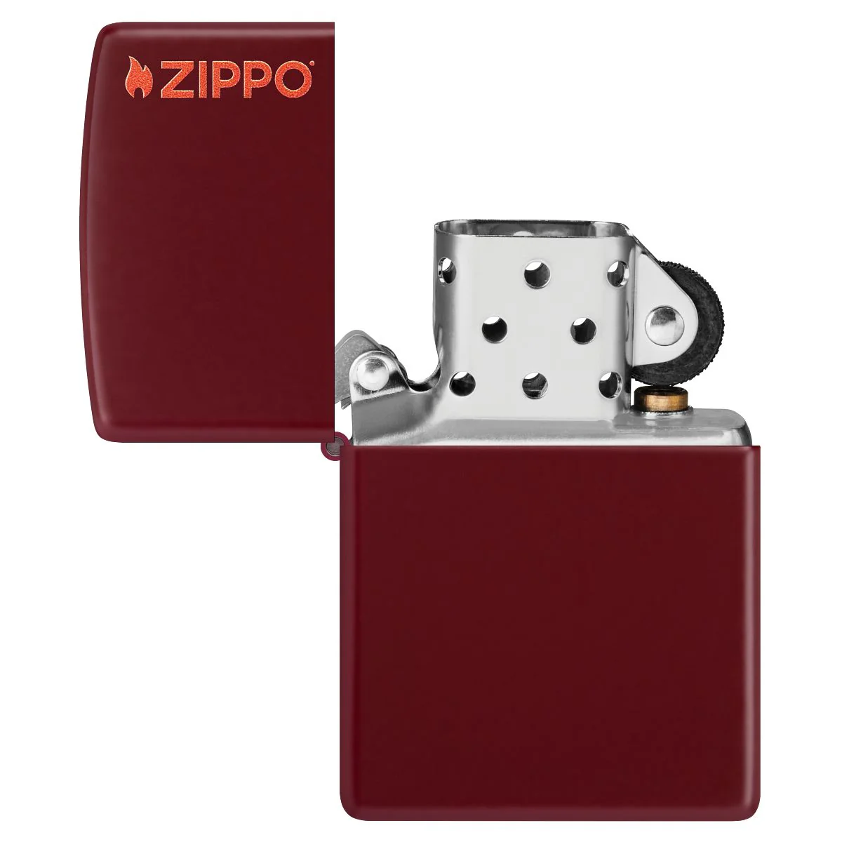 Zippo Lighter: Merlot with Zippo Logo - 46021ZL - Image 7