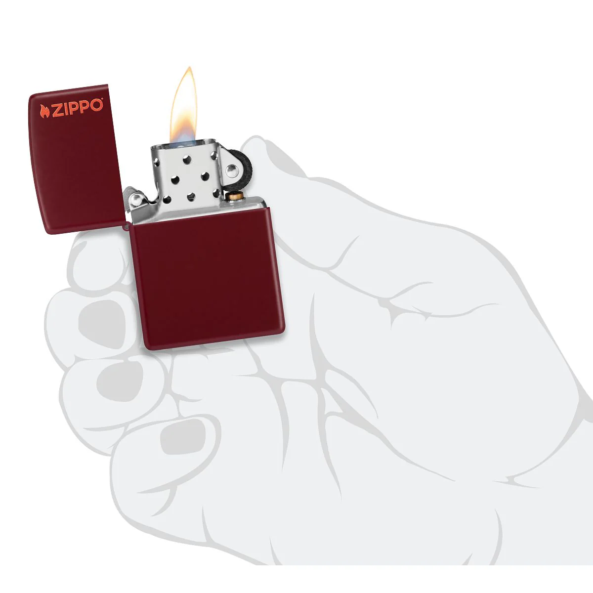 Zippo Lighter: Merlot with Zippo Logo - 46021ZL - Image 8