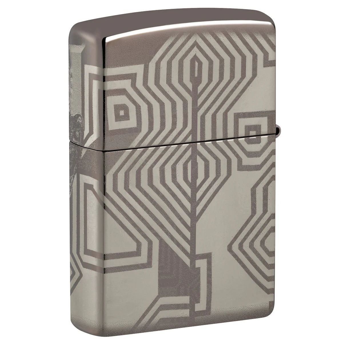 Zippo Lighter: Metal Head Design - Black Ice 46357 - Image 2