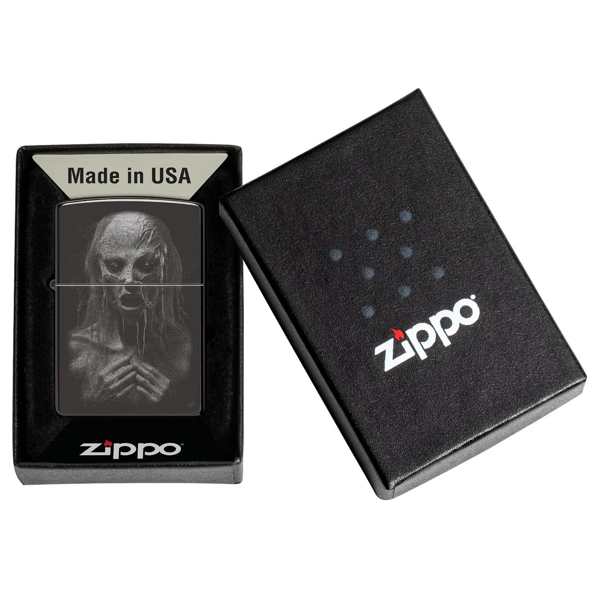Zippo Lighter: Monster Design, Photo Image - High Polish Black 46292 - Image 6