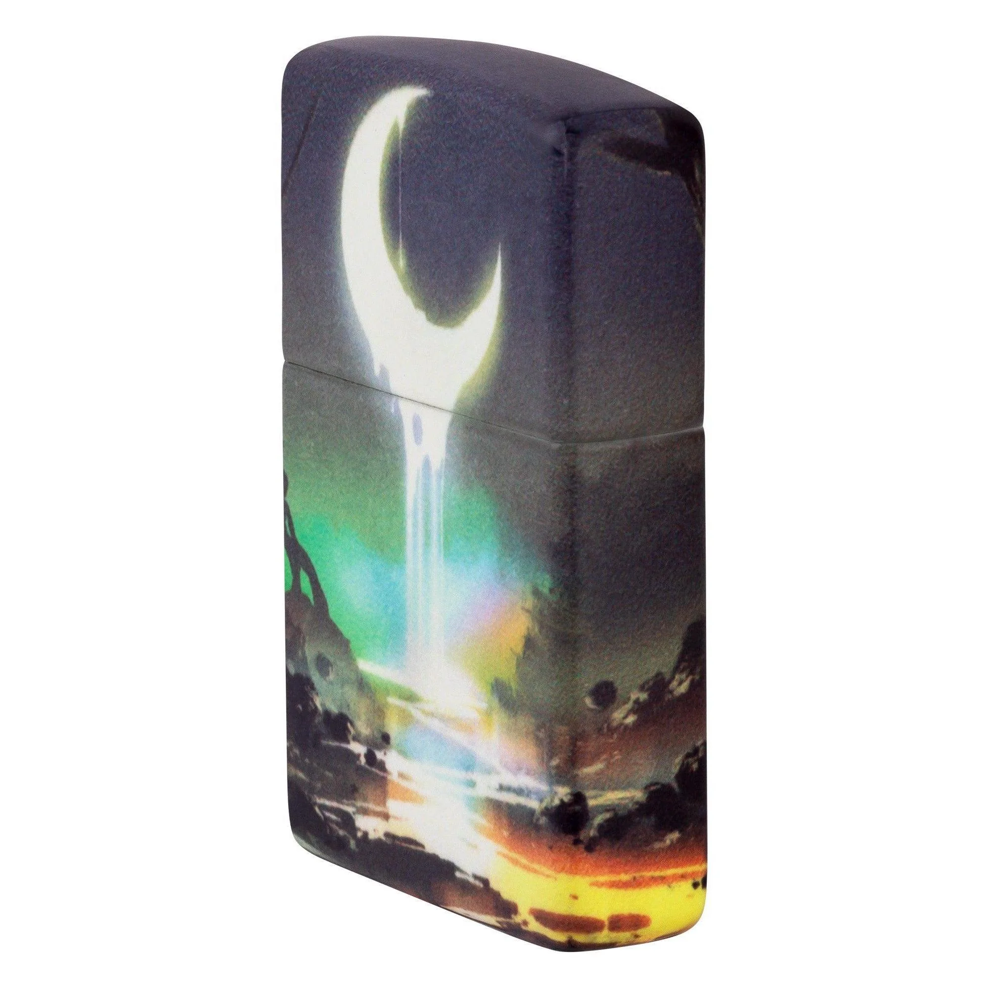 Zippo Lighter: Moon Dream Design, 540 Color - Glow-in-the-Dark Green 46259 - Image 3