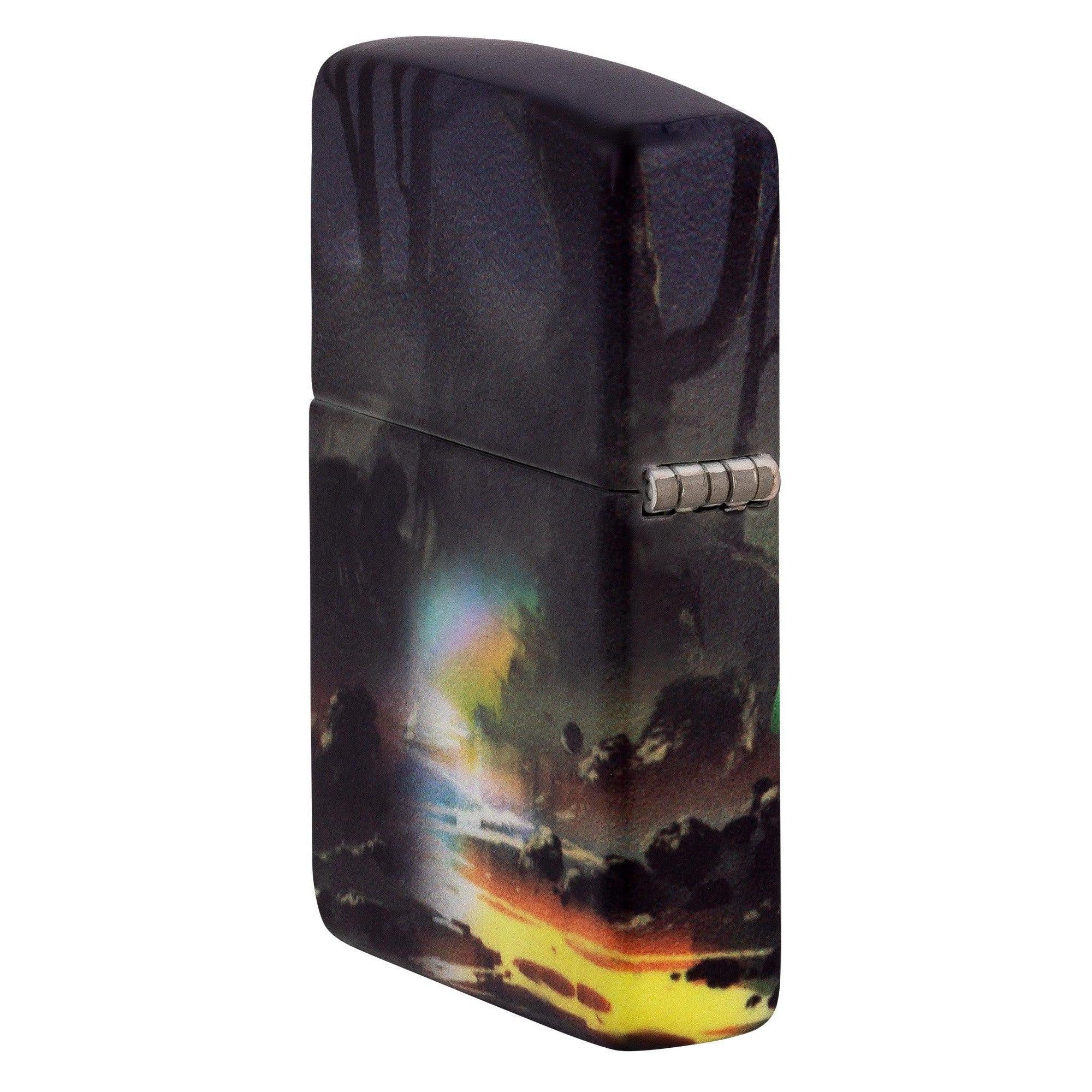 Zippo Lighter: Moon Dream Design, 540 Color - Glow-in-the-Dark Green 46259 - Image 4