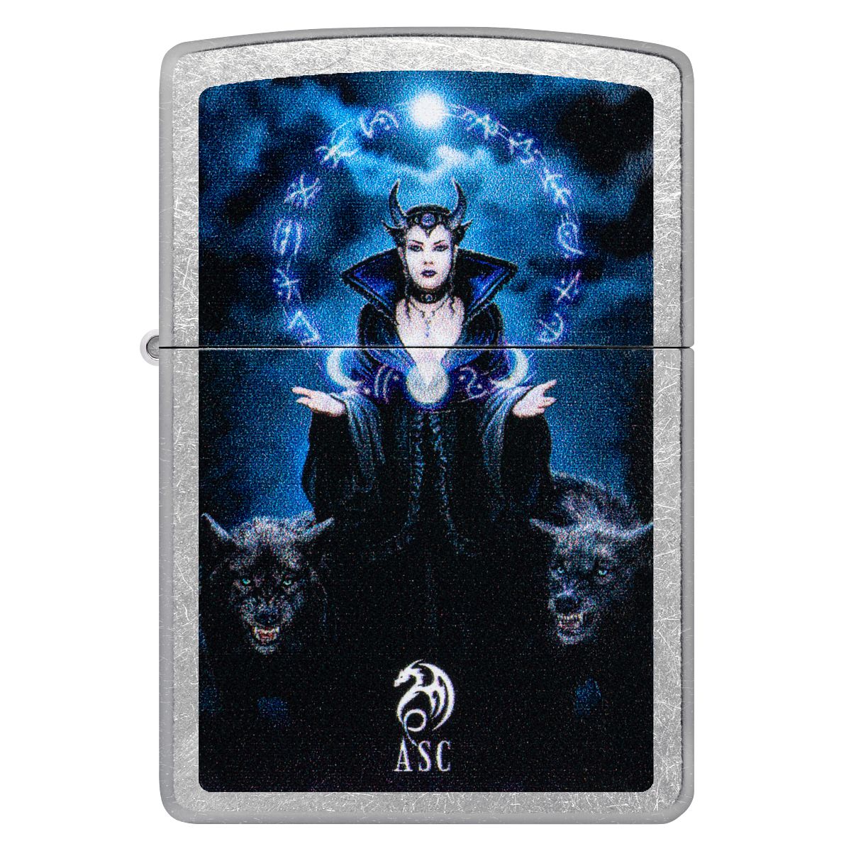 Zippo Lighter: Moon Witch by Anne Stokes - Street Chrome 47084 - Image 2