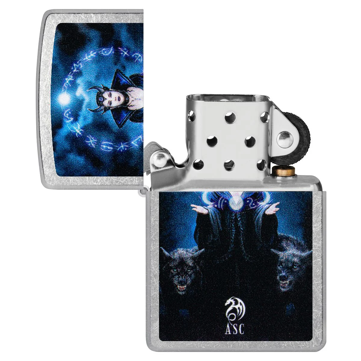 Zippo Lighter: Moon Witch by Anne Stokes - Street Chrome 47084 - Image 4