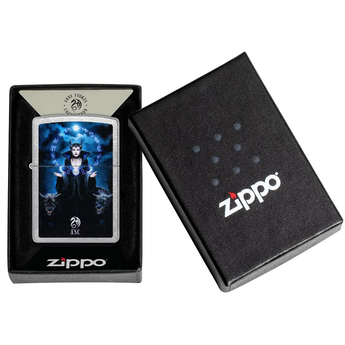Zippo Lighter: Moon Witch by Anne Stokes - Street Chrome 47084 - Image 6