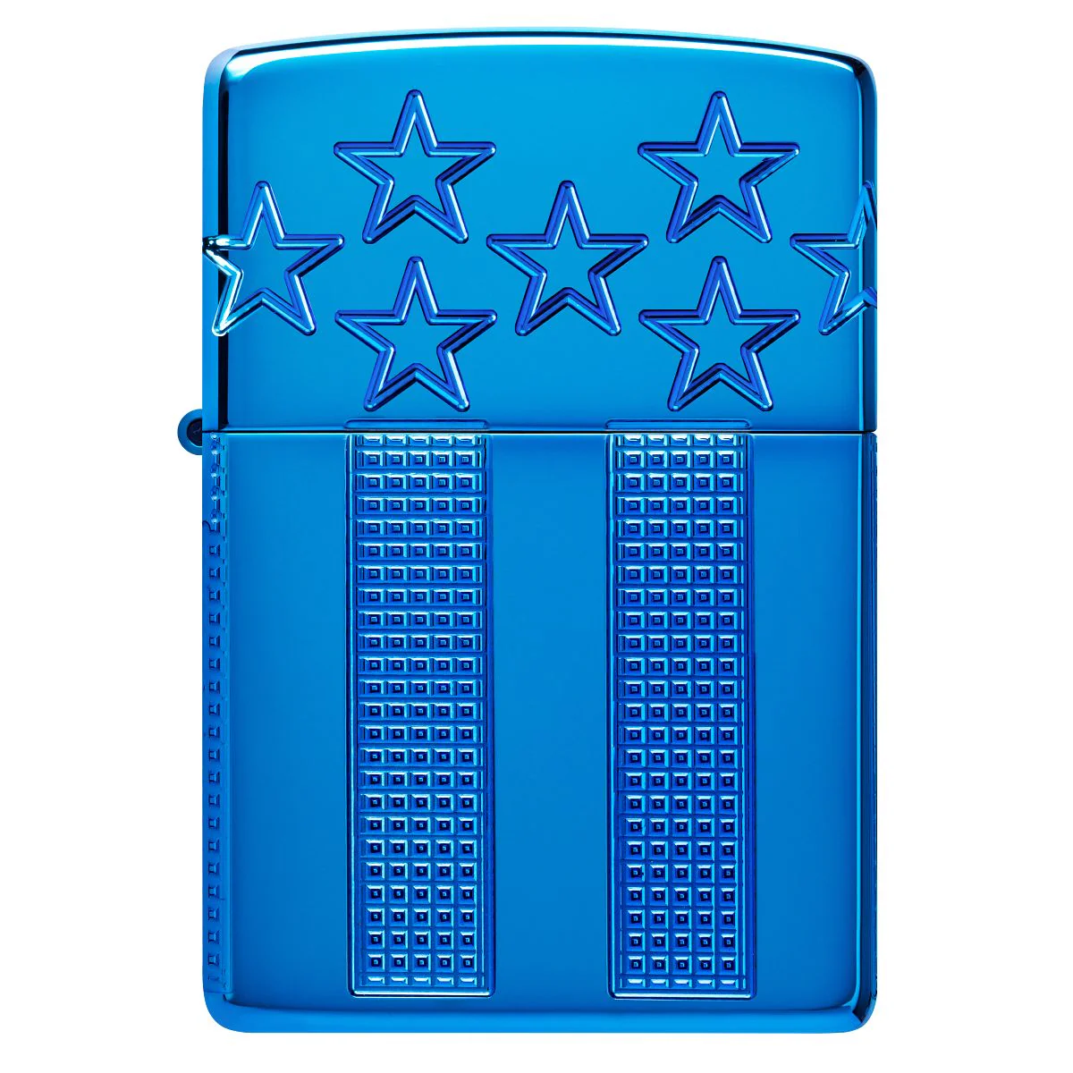Zippo Lighter: MultiCut American Flag - High Polish Blue 46929 - Image 6