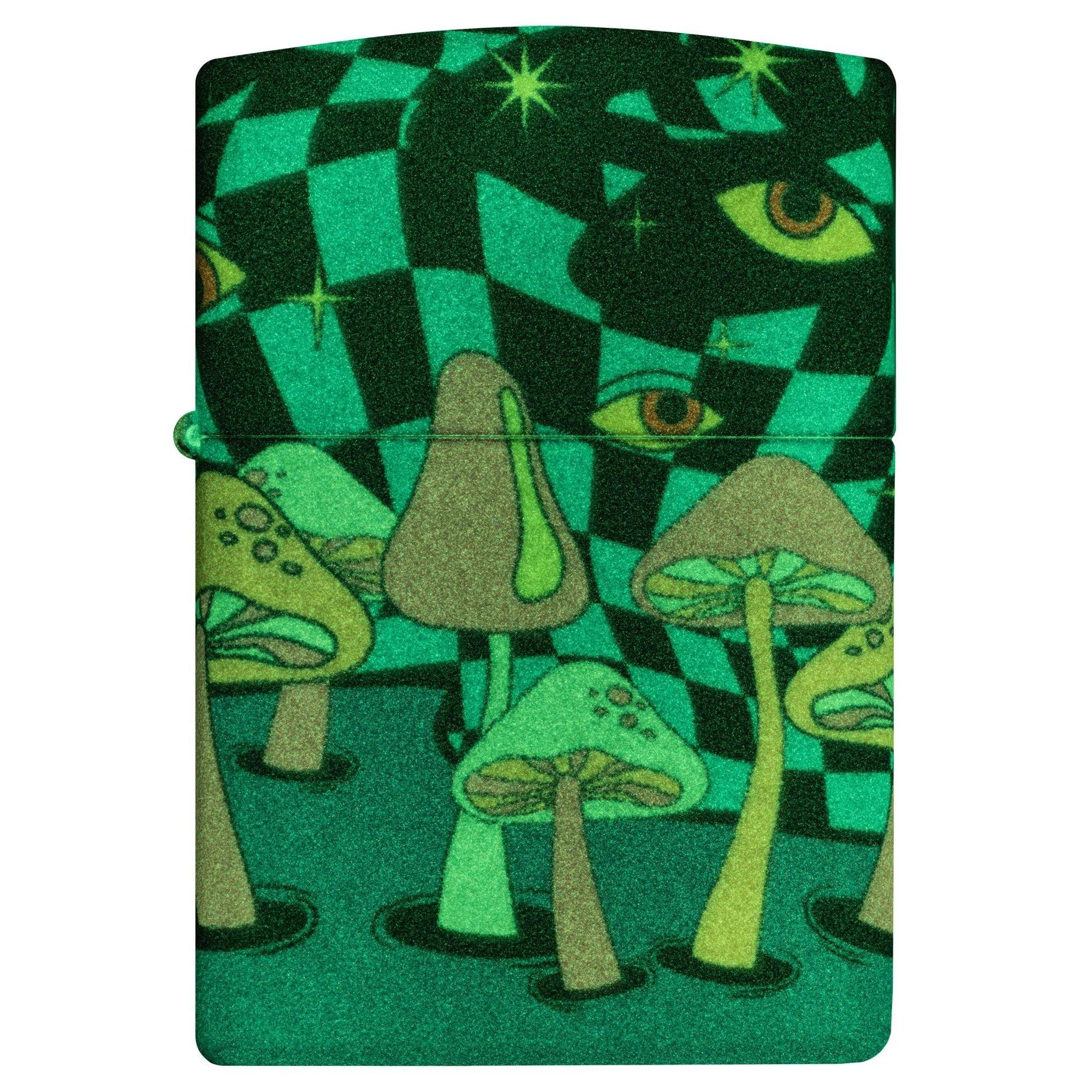 Zippo Lighter: Mushrooms Design - Glow-in-the-Dark 46564 - Image 5