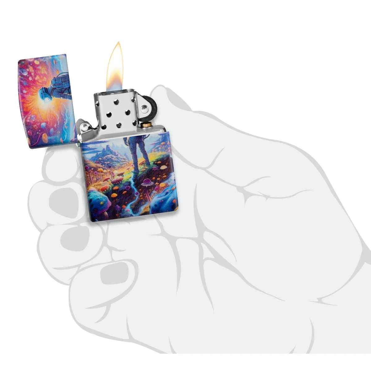 Zippo Lighter: Mushrooms in Space - 540 Color 46433 - Image 9