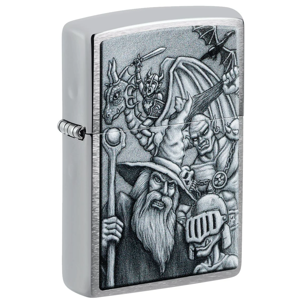 Zippo Lighter: Mystical Beings - Brushed Chrome 46579