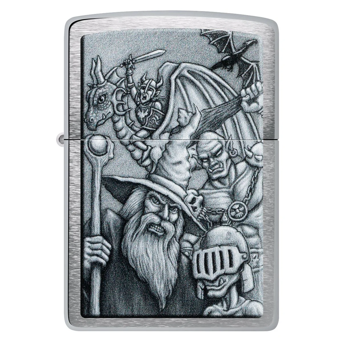 Zippo Lighter: Mystical Beings - Brushed Chrome 46579 - Image 2