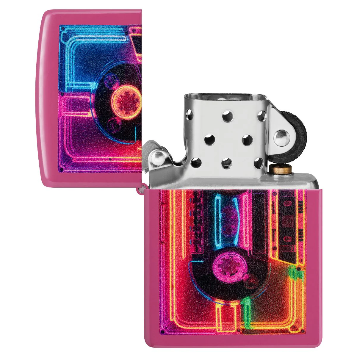 Zippo Lighter: Neon Cassette Tape - Frequency 46693 - Image 4