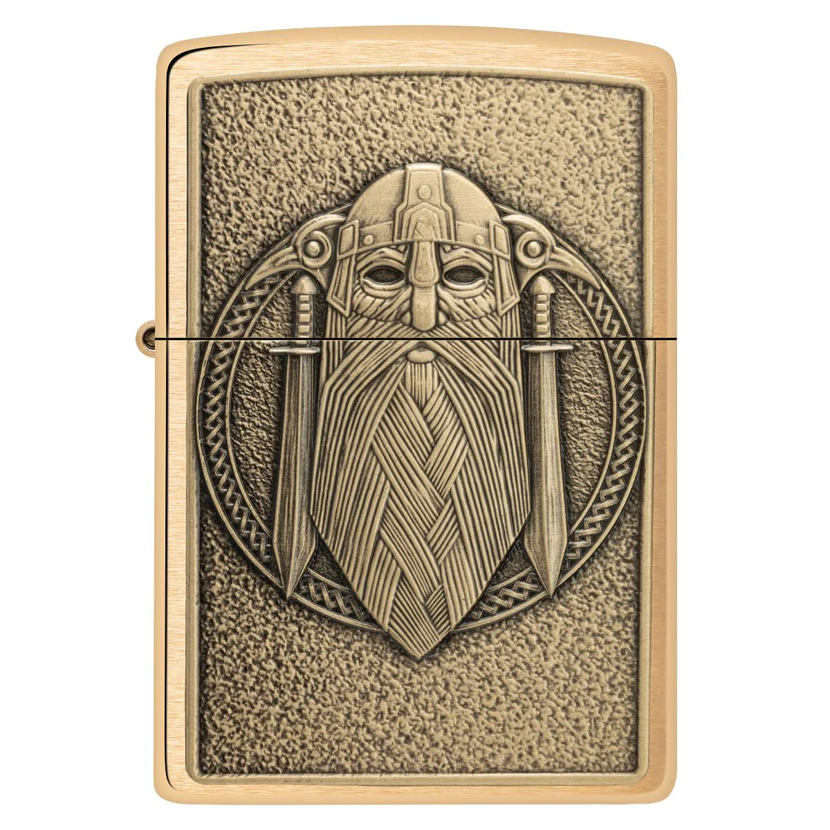 Zippo Lighter: Odin Emblem - Brushed Brass 46856 - Image 2