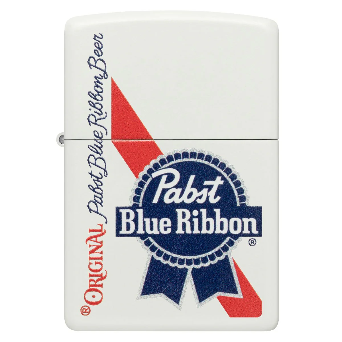 Zippo Lighter: Original Pabst Blue Ribbon - White Matte 48746 - Image 2