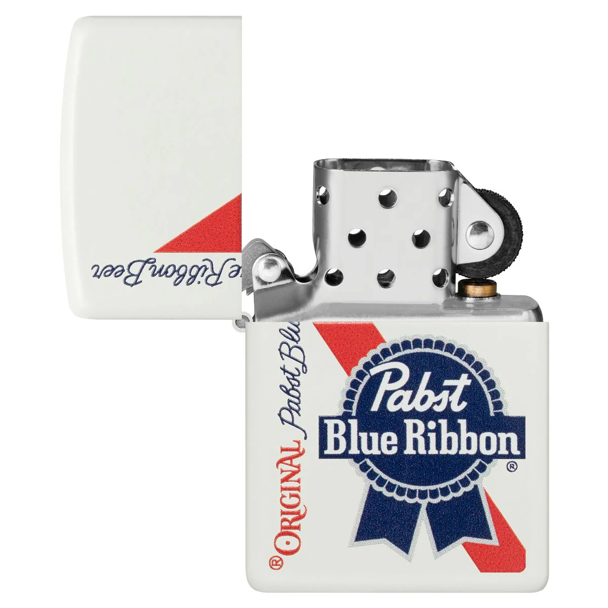 Zippo Lighter: Original Pabst Blue Ribbon - White Matte 48746 - Image 4