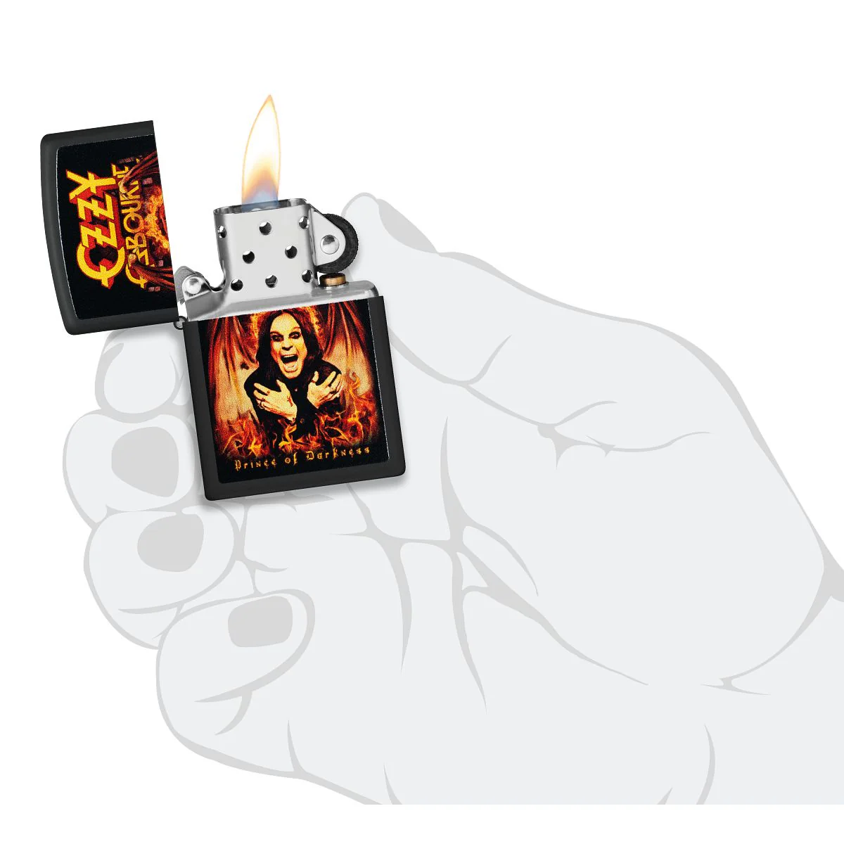 Zippo Lighter: Ozzy Osbourne, Prince of Darkness - Black Matte 47082 - Image 5