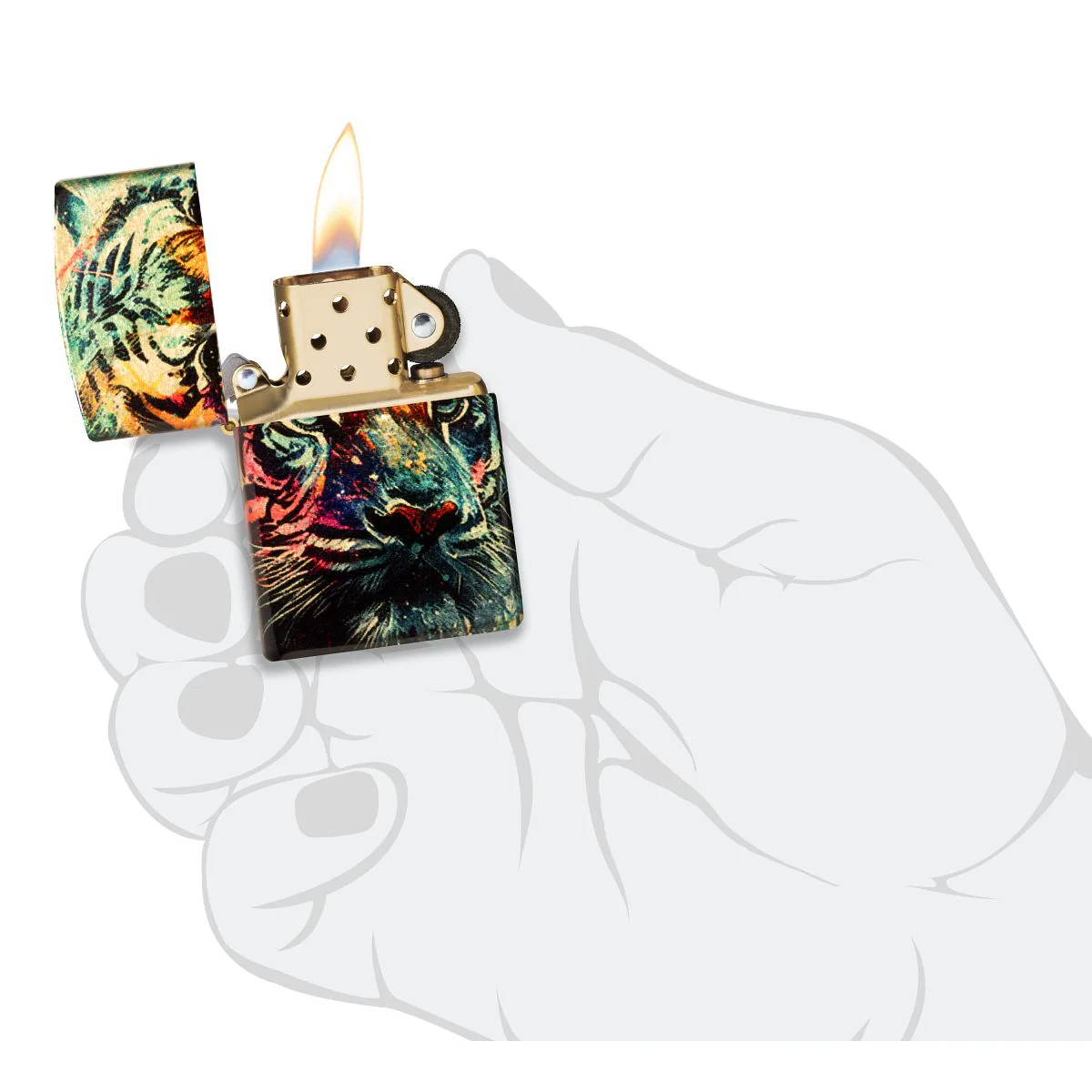 Zippo Lighter: Painted Tiger - 540 Fusion 46145 - Image 9