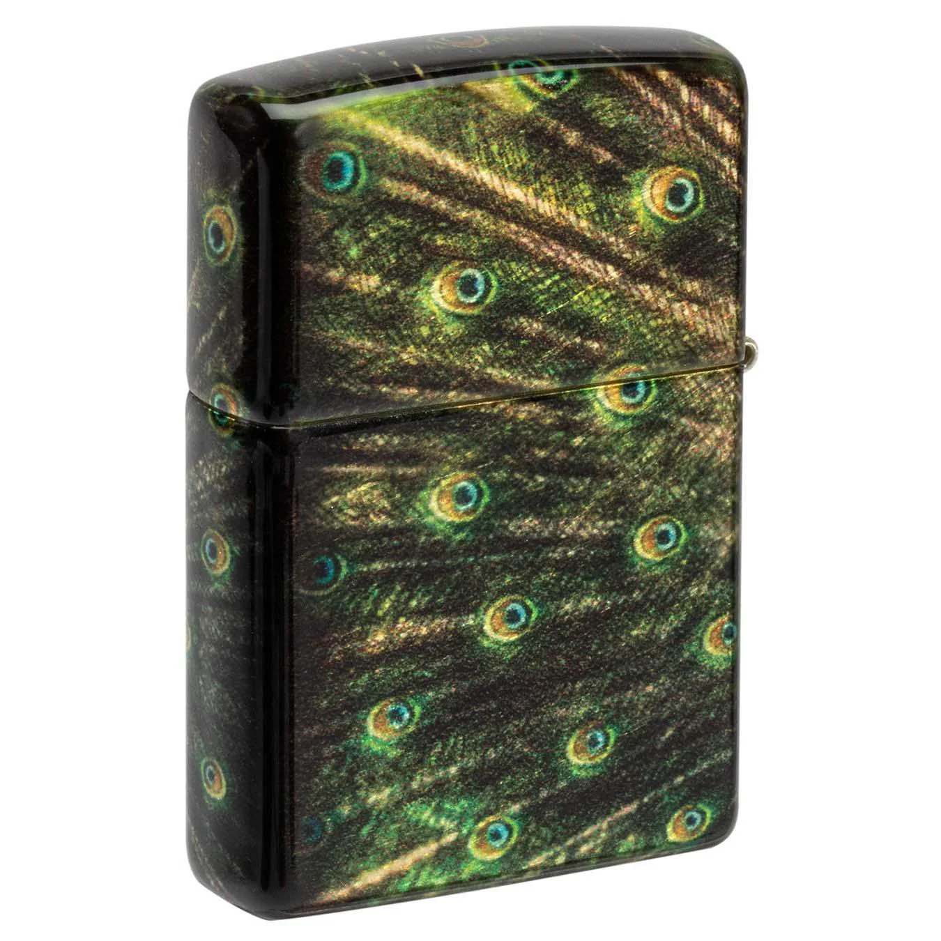 Zippo Lighter: Peacock Design - 540 Tumbled Brass 48846 - Image 2