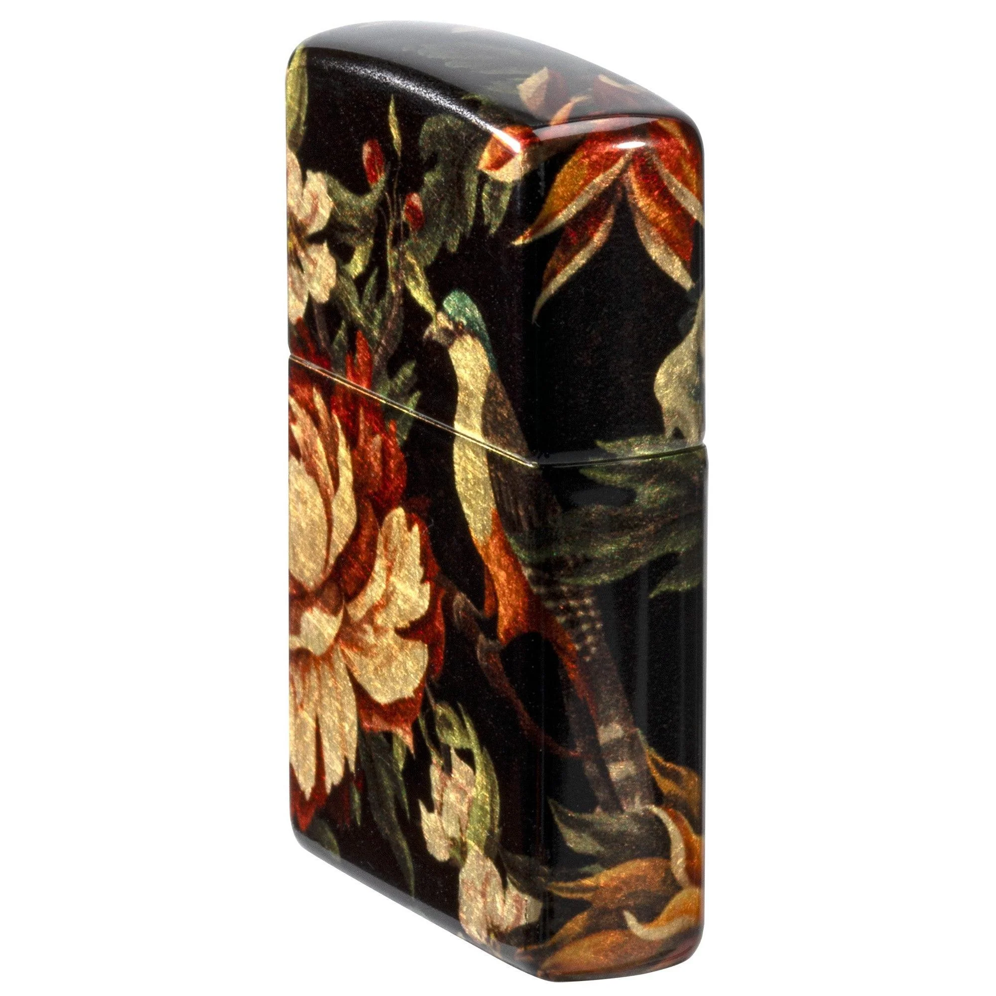 Zippo Lighter: Peonies Flowers and Birds - 540 Fusion 46095 - Image 3