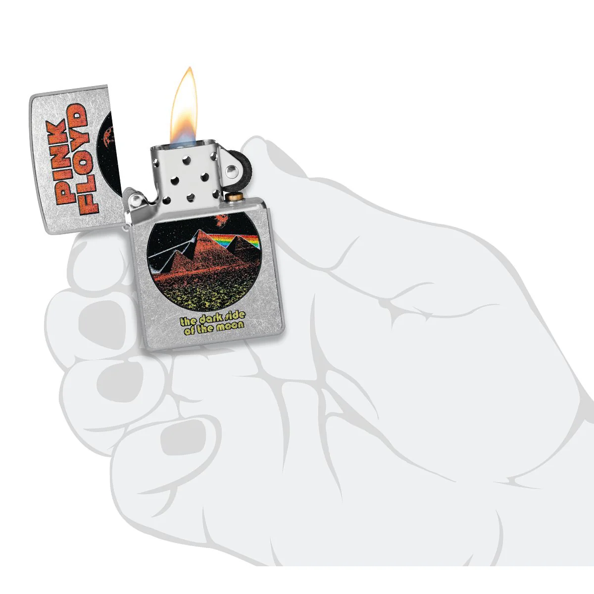 Zippo Lighter: Pink Floyd, The Dark Side of the Moon - Street Chrome 47239 - Image 5