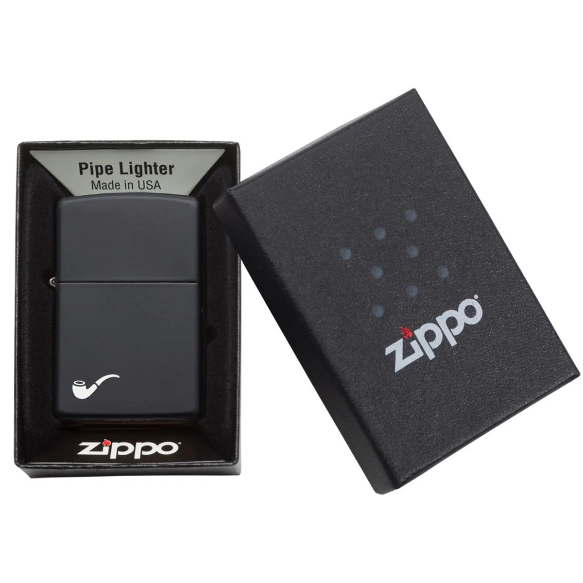 Zippo Lighter: Pipe - Black Matte 218PL - Image 6