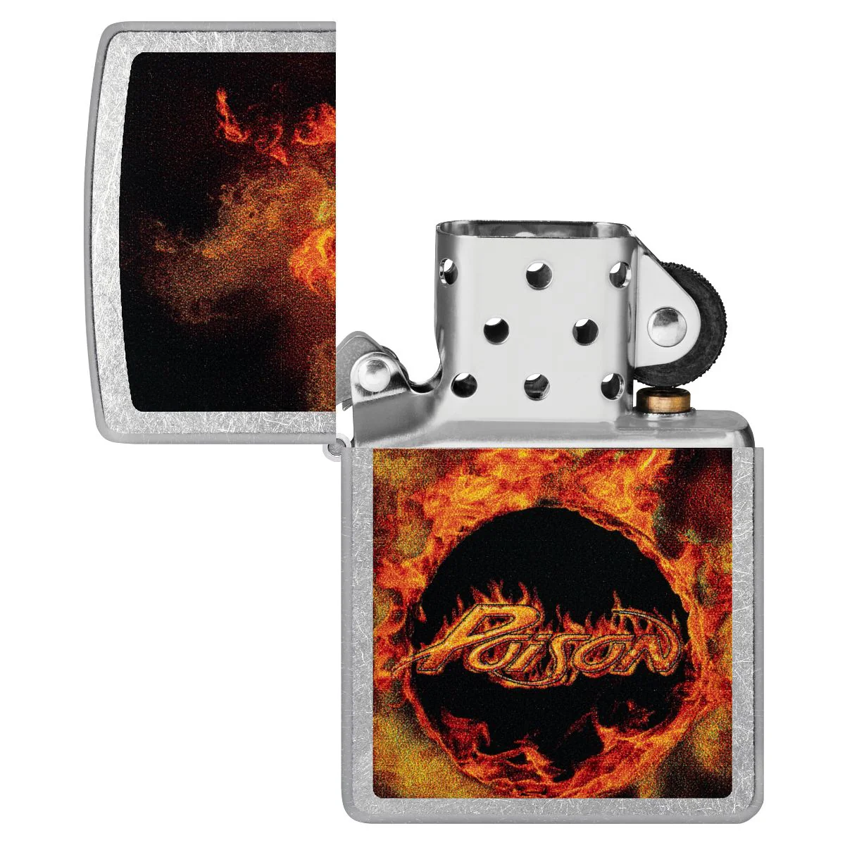 Zippo Lighter: Poison, Fire Design - Street Chrome 47230 - Image 4