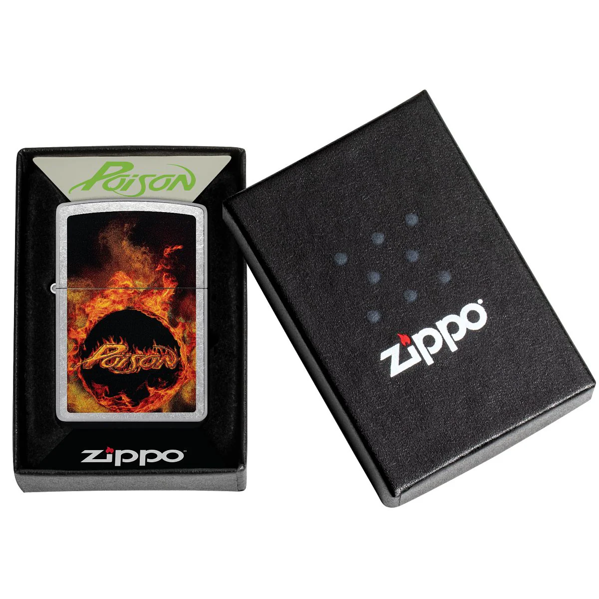 Zippo Lighter: Poison, Fire Design - Street Chrome 47230 - Image 6