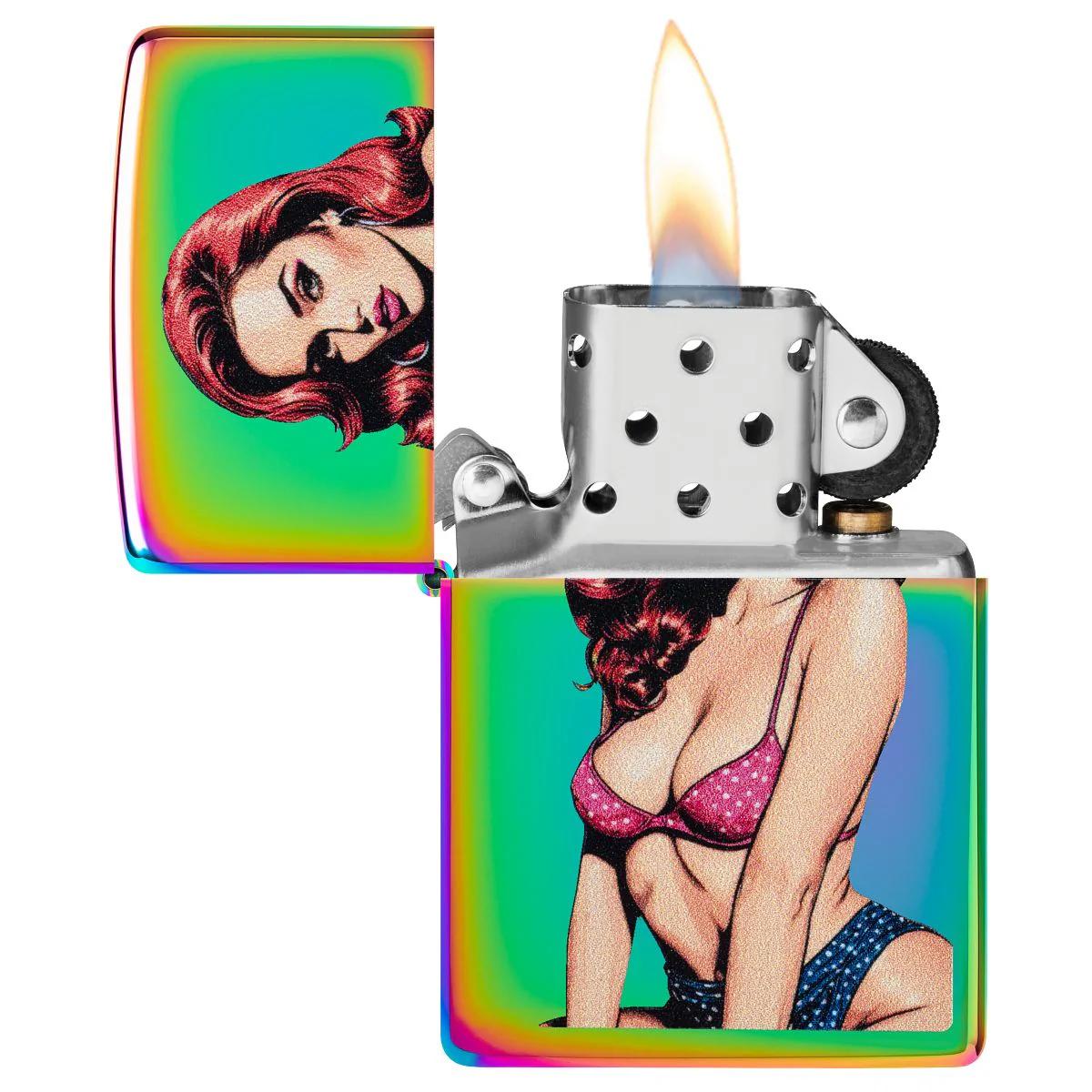 Zippo Lighter: Pop Art Pin-up Girl - Multi-Color 46906 - Image 3